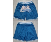 Men's Movie Perc Blue Stitched Ocet Hip Hop Party Workout Streetball Shorts (Run Small)