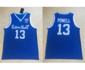 Men's Seton Hall Pirates #13 Myles Powell Blue College Basketball Swingman Stitched Jersey