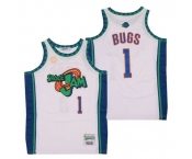 Men's Space Jam #1 Bugs Bunny White Soul Swingman Basketball Jersey