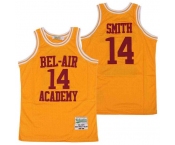 Men's The Movie Bel Air Academy #14 Will Smith Yellow With Red Name Swingman Basketball Jersey