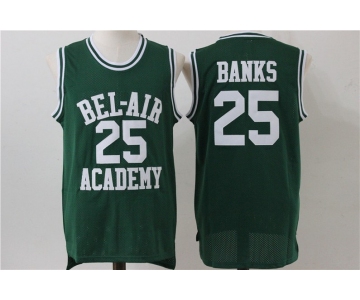 Men's The Movie Bel Air Academy #25 Banks Green Swingman Basketball Jersey