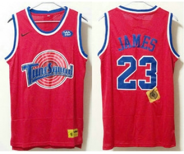 Men's The Movie Space Jam #23 LeBron James Red Soul Swingman Basketball Jersey