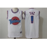 Tune Squad 1 Taz White Stitched Movie Jersey