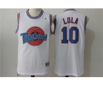 Tune Squad 10 Lola White Stitched Movie Jersey