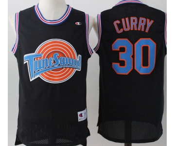 Tune Squad 30 Stephen Curry Black Stitched Movie Mesh Basketball Jersey