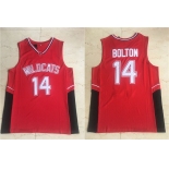 Wildcats #14 Troy Bolton High School Red Soul Swingman Basketball Jersey