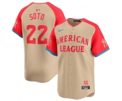 Men's American League #22 Juan Soto Cream 2024 All-Star Limited Stitched Baseball Jersey