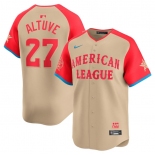 Men's American League #27 Jose Altuve Cream 2024 All-Star Limited Stitched Baseball Jersey