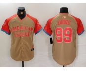 Men's American League #99 Aaron Judge Cream 2024 All-Star Limited Stitched Baseball Jersey