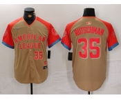 Men's Baltimore Orioles #35 Adley Rutschman Number Cream 2024 All Star Limited Stitched Jersey