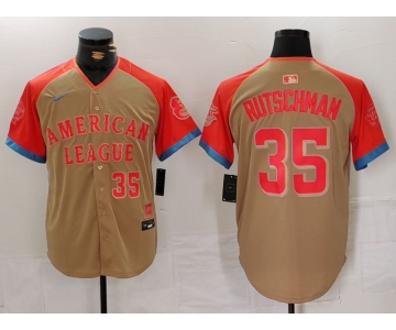 Men's Baltimore Orioles #35 Adley Rutschman Number Cream 2024 All Star Limited Stitched Jersey