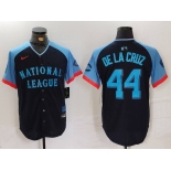 Men's Cincinnati Reds #44 Elly De La Cruz Navy 2024 All Star Limited Stitched Jersey