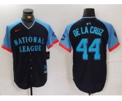 Men's Cincinnati Reds #44 Elly De La Cruz Navy 2024 All Star Limited Stitched Jersey