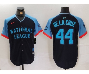 Men's Cincinnati Reds #44 Elly De La Cruz Navy 2024 All Star Limited Stitched Jersey