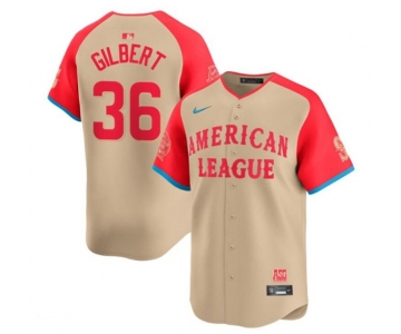 Men's National League #36 Logan Gilbert Cream 2024 All-Star Limited Stitched Baseball Jersey