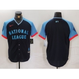 Men's National League Blank Navy 2024 All Star Limited Stitched Baseball Jersey