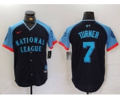 Men's Philadelphia Phillies #7 Trea Turner Navy 2024 All Star Limited Stitched Jersey