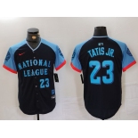 Men's San Diego Padres #23 Fernando Tatis Jr Number Navy 2024 All Star Limited Stitched Jersey