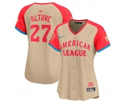 Women's American League #27 Jose Altuve Cream 2024 All-Star Limited Stitched Baseball Jersey(Run Small)