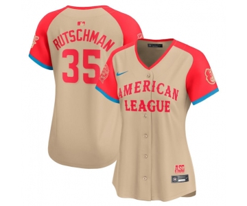 Women's American League #35 Adley Rutschman Cream 2024 All-Star Limited Stitched Baseball Jersey(Run Small)