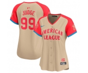 Women's American League #99 Aaron Judge Cream 2024 All-Star Limited Stitched Baseball Jersey(Run Small)