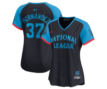 Women's National League #37 Teoscar Hernandez Navy 2024 All-Star Limited Stitched Baseball Jersey(Run Small)