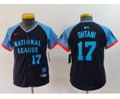 Youth Los Angeles Dodgers #17 Shohei Ohtani Number Navy 2024 All Star Limited Stitched Jersey