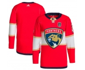 Men's Florida Panthers Blank Red 2024 Stanley Cup Final Patch Stitched Jersey