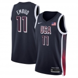 Men's USA Basketball #11 Joel Embiid Navy 2024 Swingman Stitched Jersey