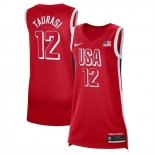 Women's USA Basketball #12 Diana Taurasi Red 2024 Swingman Stitched Jersey