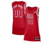 Women's USA Basketball ACTIVE PLAYER Custom Red 2024 Swingman Stitched Jersey