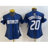 Women's Detroit Tigers #20 Spencer Torkelson 2024 Navy City Connect Cool Base Limited Stitched Jersey