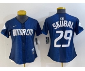 Women's Detroit Tigers #29 Tarik Skubal 2024 Navy City Connect Cool Base Limited Stitched Jersey