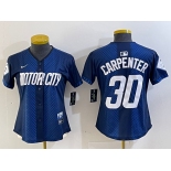 Women's Detroit Tigers #30 Kerry Carpenter 2024 Navy City Connect Cool Base Limited Stitched Jersey