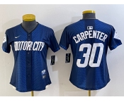 Women's Detroit Tigers #30 Kerry Carpenter 2024 Navy City Connect Cool Base Limited Stitched Jersey