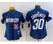 Women's Detroit Tigers #30 Kerry Carpenter Number 2024 Navy City Connect Cool Base Limited Stitched Jersey