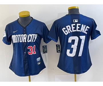 Women's Detroit Tigers #31 Riley Greene 2024 Navy City Connect Cool Base Limited Stitched Jerseys