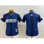 Youth Detroit Tigers Blank 2024 Navy City Connect Cool Base Limited Stitched Jersey