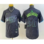 Youth Tampa Bay Rays #56 Randy Arozarena Charcoal 2024 City Connect Limited Stitched Jersey