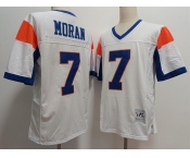 Blue Mountain State #7 Alex Moran White Stitched Football Jersey