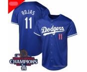 Men Nike Los Angeles Dodgers Miguel Rojas #11 Blue 2024 World Series Champions Stitched MLB Jersey