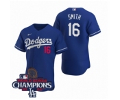 Men Nike Los Angeles Dodgers Will Smith #16 Blue Flex Base 2024 World Series Champions Stitched MLB Jersey