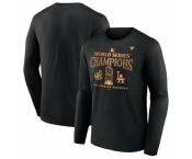 Men Los Angeles Dodgers Black 2024 World Series Champions Locker Room Parade Long Sleeve T Shirt