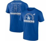 Men Los Angeles Dodgers Royal 2024 World Series Champions Signature Roster T Shirt