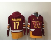 Men's Washington Commanders #17 Terry McLaurin Burgundy Lace-Up Pullover Hoodie