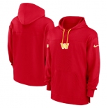 Men's Washington Commanders Red Performance Pullover Hoodie