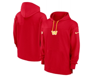 Men's Washington Commanders Red Performance Pullover Hoodie