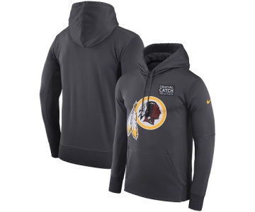 Men's Washington Redskins Nike Anthracite Crucial Catch Performance Pullover Hoodie