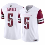 Women Washington Commanders #5 Jayden Daniels White 2024 Draft Vapor Limited Stitched Football Jersey