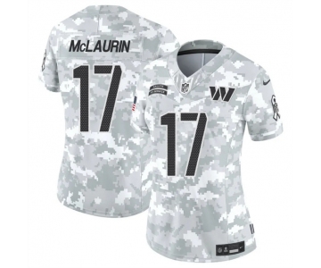 Women's Washington Commanders #17 Terry McLaurin 2024 F.U.S.E Arctic Camo Salute To Service